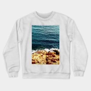 Turquoise Mediterranean Sea Waves Crewneck Sweatshirt